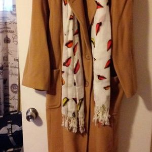 Brown/tan heavy wool coat